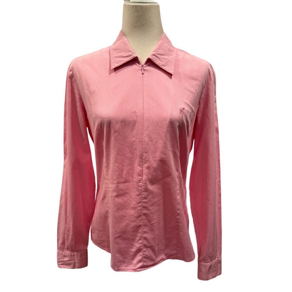Lilly Pulitzer Women's Pink 1/4 Zip Pullover Top - Size 8